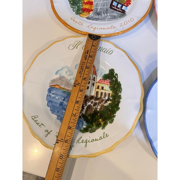 IL Fornaio Restaurant Vesuvius Napoli Naples Festa Dinner Plate Set Of 4 - Picture 9 of 10